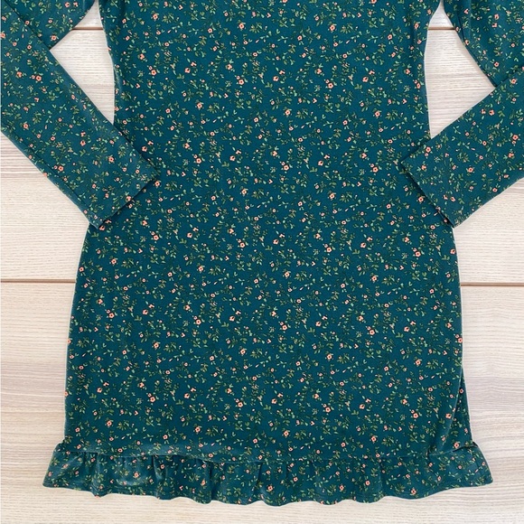 REFORMATION Anjeline Coriander Green Long Sleeve Mini Dress | Size L - Picture 8 of 10